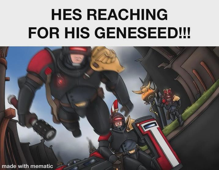 HES REACHING FOR HIS GENESEED!!! made with mematic