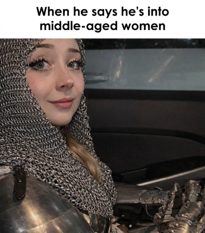 When he says he's into middle-aged women