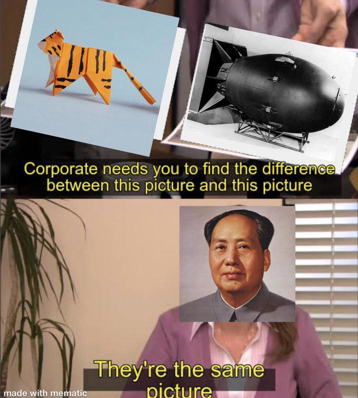 45 Corporate needs you to find the difference between this picture and this picture made with mematic They're the same picture