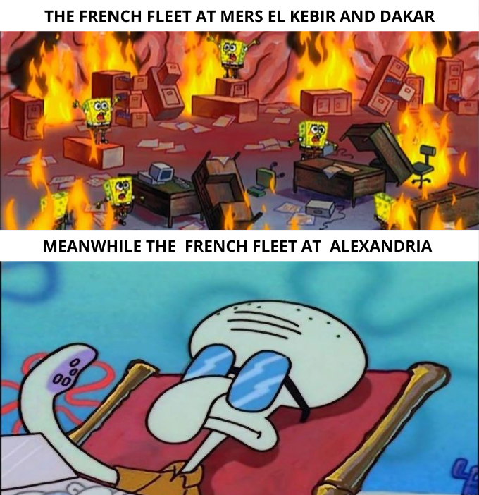 THE FRENCH FLEET AT MERS EL KEBIR AND DAKAR MEANWHILE THE FRENCH FLEET AT ALEXANDRIA || 00 L