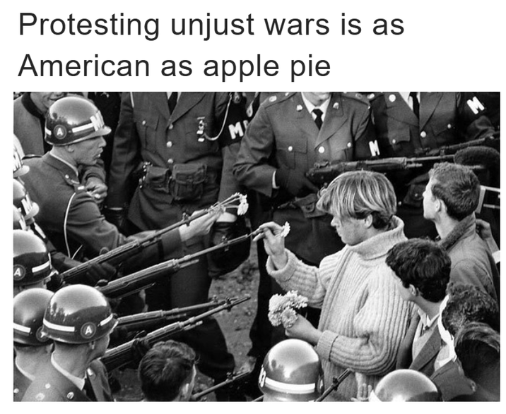 Protesting unjust wars is as American as apple pie