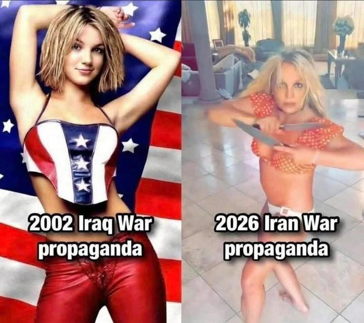 A 2002 Iraq War propaganda 2026 Iran War propaganda