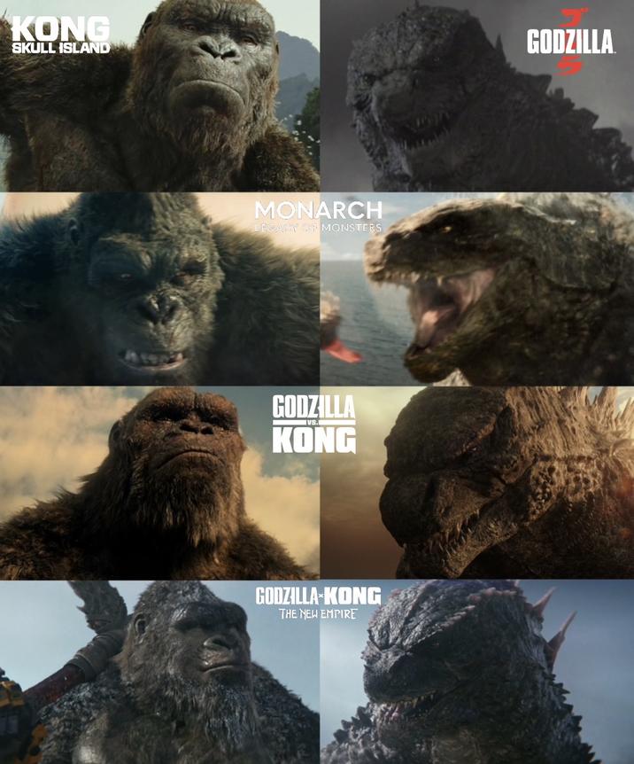 KONG SKULL ISLAND MONARCH LEGACY OF MONSTERS VS. GODZILLA KONG GODZILLA KONG THE NEW EMPIRE GODZILLA