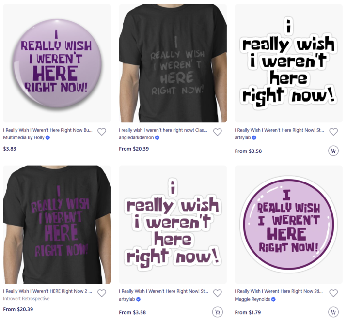 REALLY WISH I WEREN'T HERE RIGHT NOW! REALLY WISH I WEREN'T HERE RIGHT NOW! H really wish i weren't here right now! I Really Wish I Weren't Here Right Now Bu... Multimedia By Holly ❤ $3.83 i really wish i weren't here right now! Clas... angiedarkdemon → From $20.39 I Really Wish I Weren't Here Right Now! St... artsylab → From $3.58 REALLY WISH IWEREN'T HERE RIGHT NOW! H really wish i weren't here right now! I REALLY WISH I WEREN'T HERE RIGHT NOW! I Really Wish I Weren't HERE Right Now 2 ... Introvert Retrospective From $20.39 I Really Wish I Weren't Here Right Now! St... artsylab ⭑ From $3.58 با I Really Wish I Werent Here Right Now Sti... Maggie Reynolds ❤ From $1.79 W با