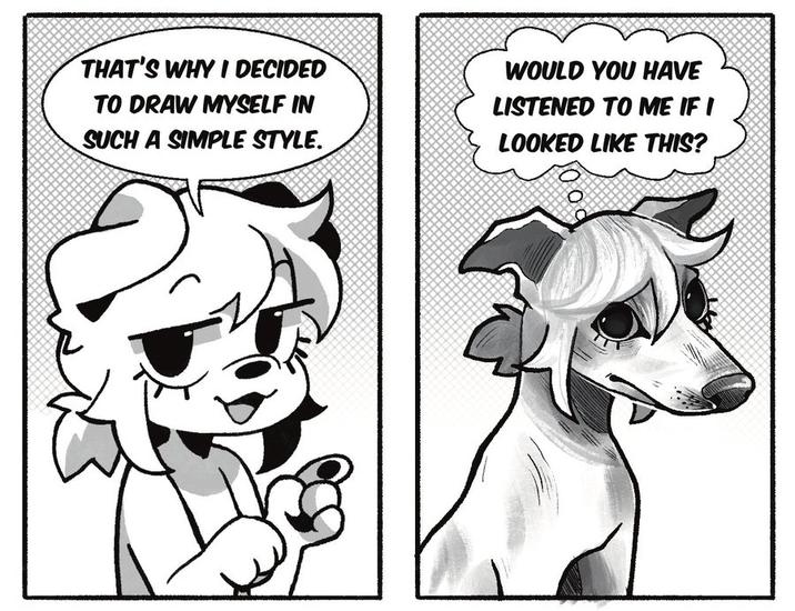 A redraw of panels from "Understanding Comics" by Scott McCloud. The art is by bearsockz.