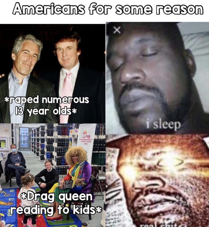 ZOLL Americans for some reason *r---- numerous 13 year olds✶ Ding STORY HOUR NYC Drag queen reading to kids i sleep