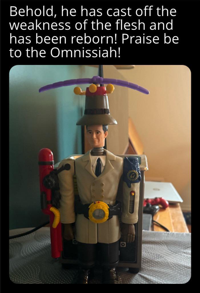 Behold, he has cast off the weakness of the flesh and has been reborn! Praise be to the Omnissiah! O