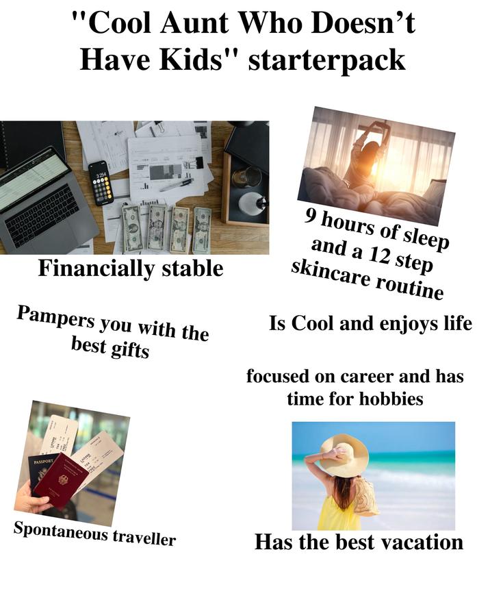 "Cool Aunt Who Doesn't Have Kids" starterpack 3254 17009 5081 1301 110 Financially stable Pampers you with the best gifts 9 hours of sleep and a 12 step skincare routine Is Cool and enjoys life focused on career and has time for hobbies AKCEANY LH3466 T04 PASSPORT REISEPASS FREE FREE EUROPÄISCHE UNION BUNDE TSCHI YOUR FLIGHT AEGEAN >> LH-LIGHT FRA LH346 3466 ONU T04 11:34 26JUN 11:36 247422 FREE/FREE LH3466/ Spontaneous traveller Has the best vacation