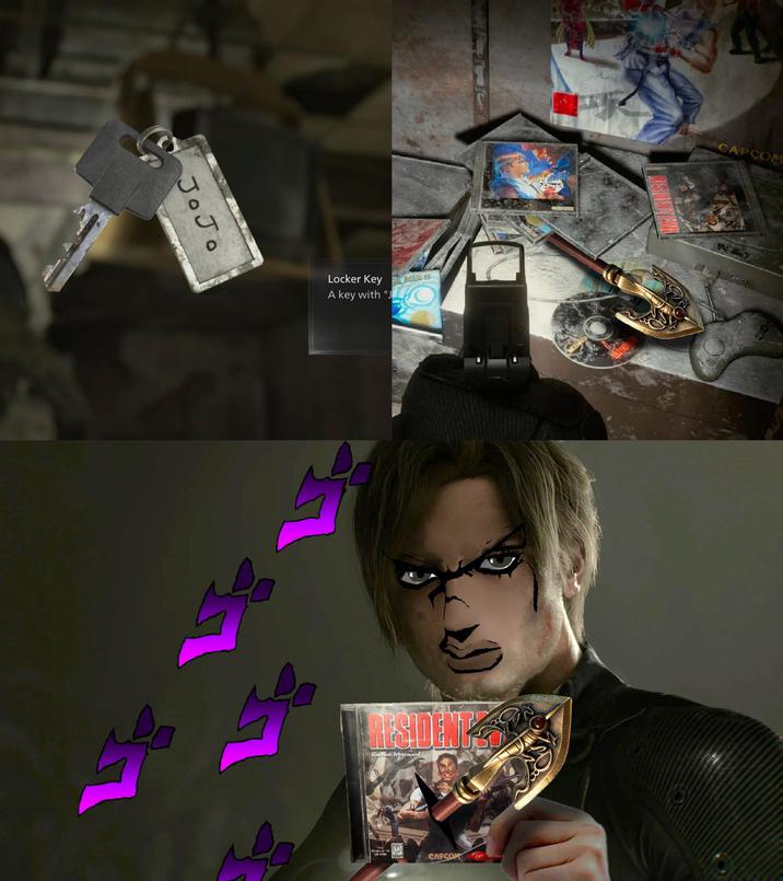 JoJo Locker Key AMANS A key with "J RESIDEN CAPCOM RESIDENT Game Manual Windows 95 W CAPCOM