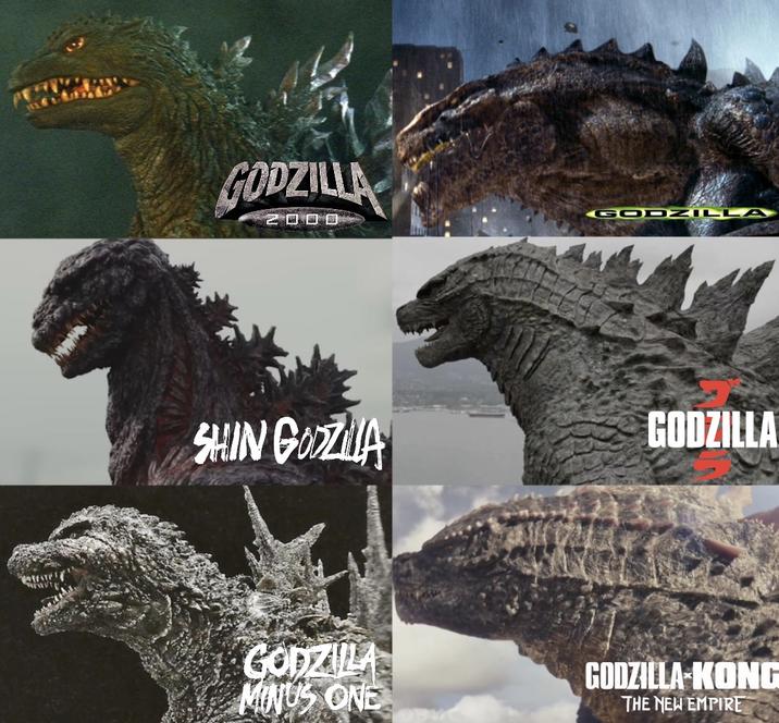 GODZILLA 2000 GODZILLA SHIN GOZA GODZILLA GODZILLA MINUS ONE GODZILLA KONG THE NEW EMPIRE