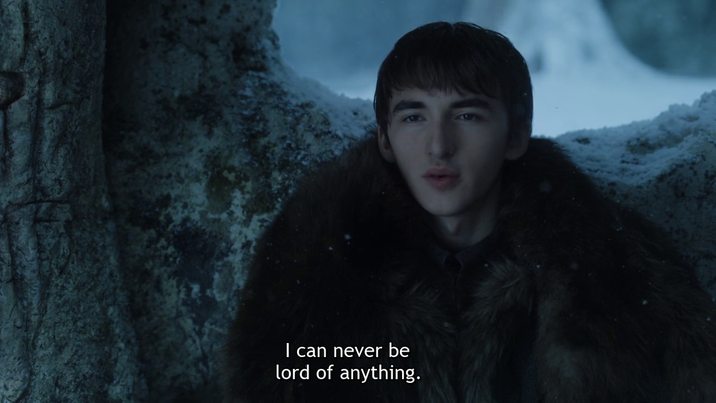 I can never be lord of anything.