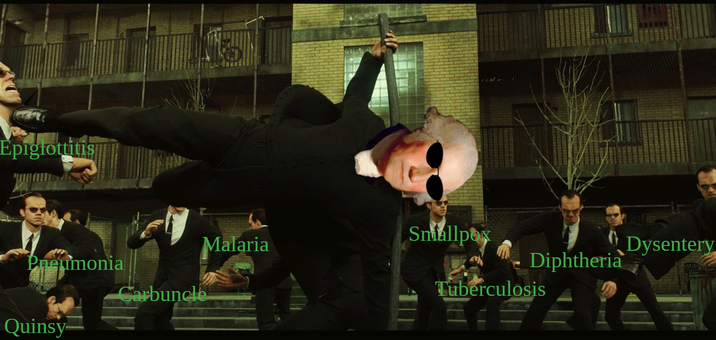 Epiglottitis Smallpox Malaria Dysentery Diphtheria Tuberculosis Carbuncle Pneumonia Quinsy 11