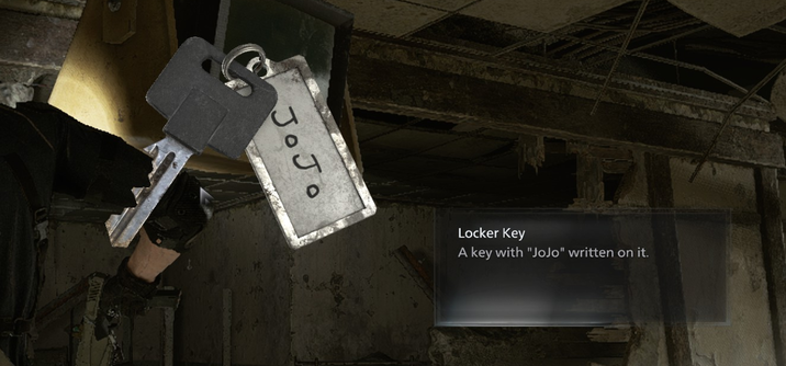JoJo Locker Key A key with "Jojo" written on it.