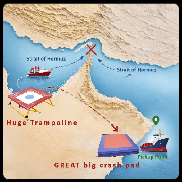 Strait of Hormuz Huge Trampoline Strait of Hormuz GREAT big crash pad Pickup Point