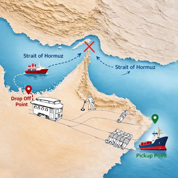 Strait of Hormuz Drop Off Point 0000 Strait of Hormuz " Pickup Point