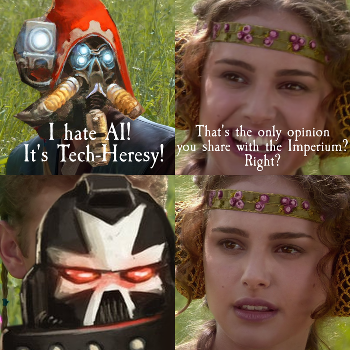 I hate Al! 4858 That's the only opinion It's Tech-Heresy! you share with the Imperium? 18588