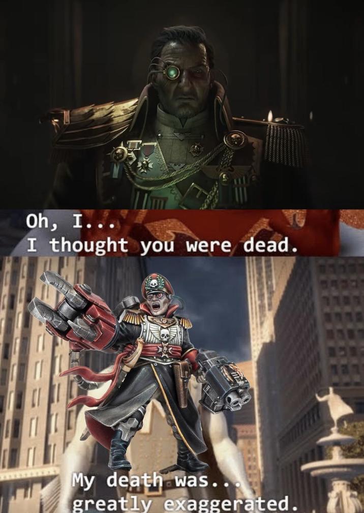 Oh, I... I thought you were dead. My death was.. greatly exaggerated.