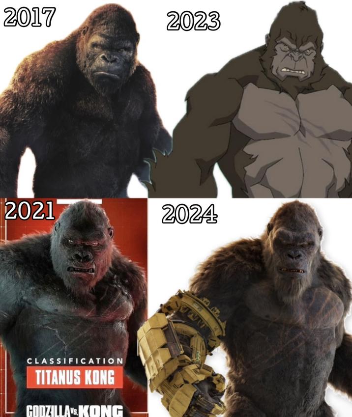 2017 2023 2021 2024 CLASSIFICATION TITANUS KONG GODZILLA VS. KONG