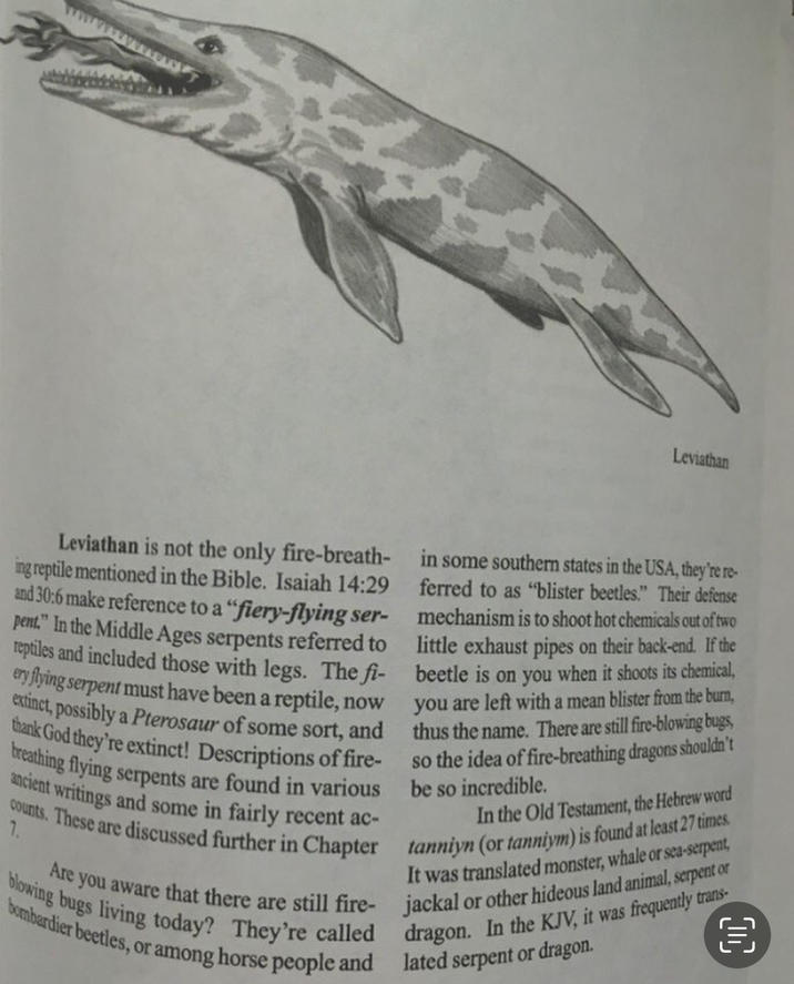 A page from the creationist book ‘Jehovah Park vs Jurassic Park’
