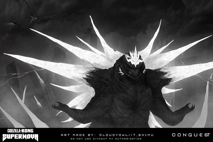 GODZILLA-KONG SUPERNOVA ART MADE BY: CLOUDYOWL7/T_SH 1 MU DO NOT UBE WITHOUT MY AUTHORIZATION CONQUEST