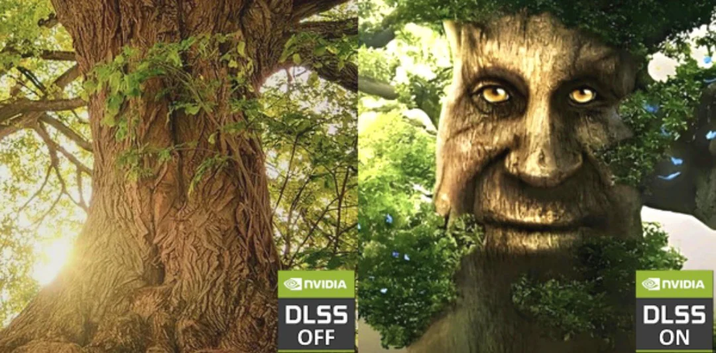 NVIDIA DLSS OFF NVIDIA DLSS ON