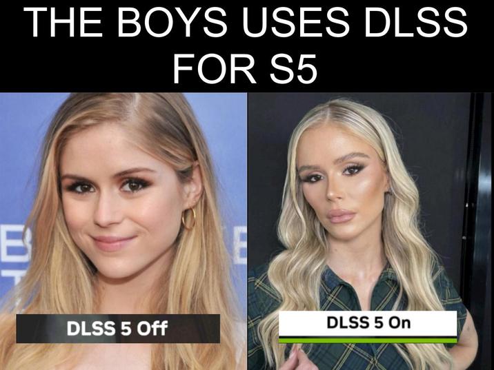 THE BOYS USES DLSS FOR S5 B DLSS 5 Off E DLSS 5 On