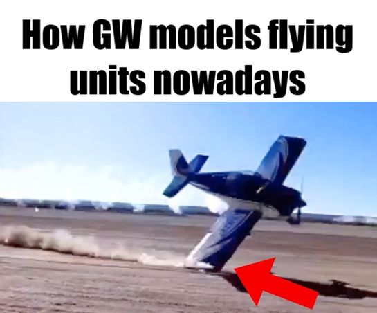 How GW models flying units nowadays