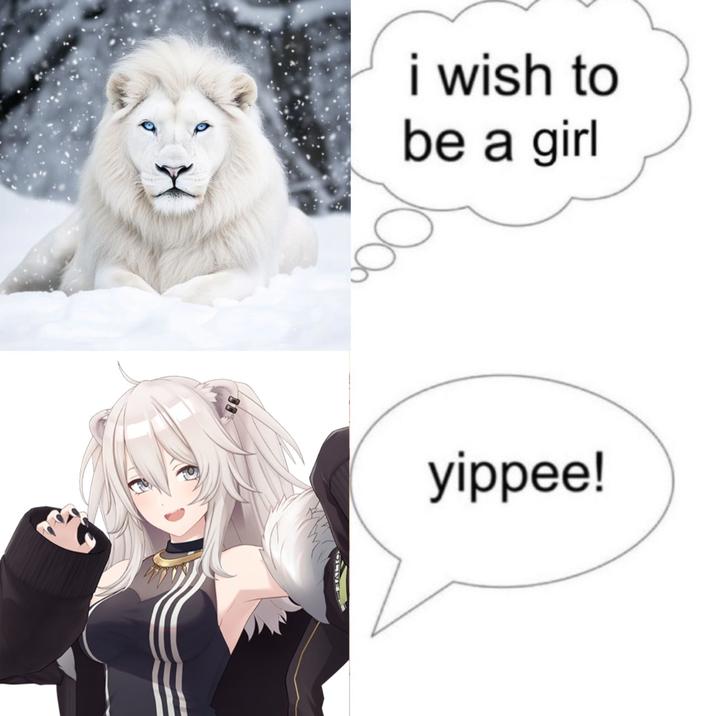 i wish to be a girl yippee!