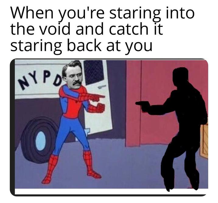 When you're staring into the void and catch it staring back at you NYPD