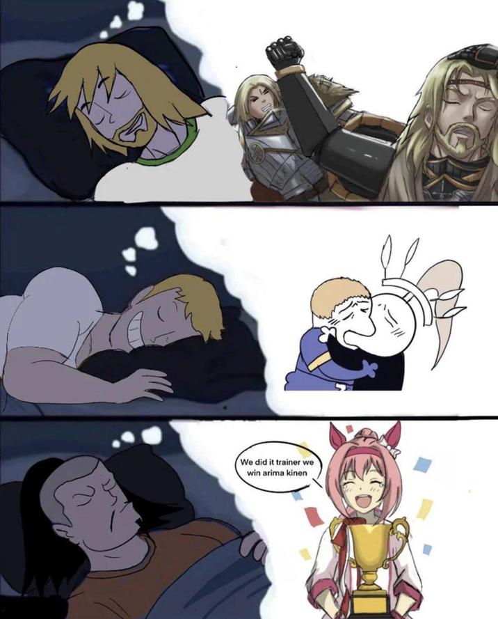 We did it trainer we win arima kinen