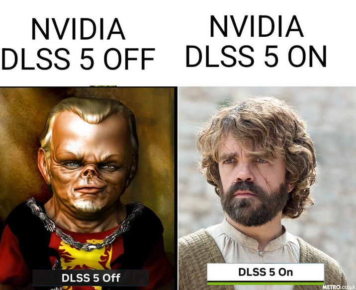 NVIDIA DLSS 5 OFF NVIDIA DLSS 5 ON DLSS 5 On DLSS 5 Off METRO.co.uk