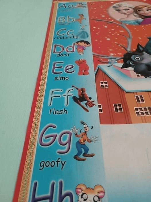 Aa Bb Framfar Cc cinderella Dd dora Ee elmo Ff flash Ga Gg₂ goofy Hh T ப