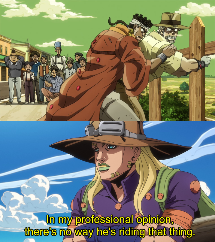 162 E In my professional opinion, there's no way he's riding that thing