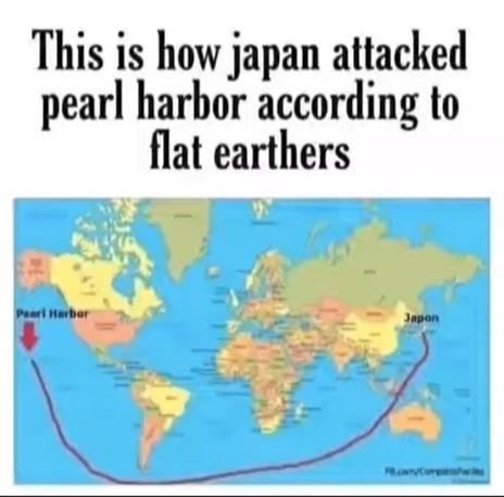 This is how japan attacked pearl harbor according to flat earthers Pearl Harbor Japon