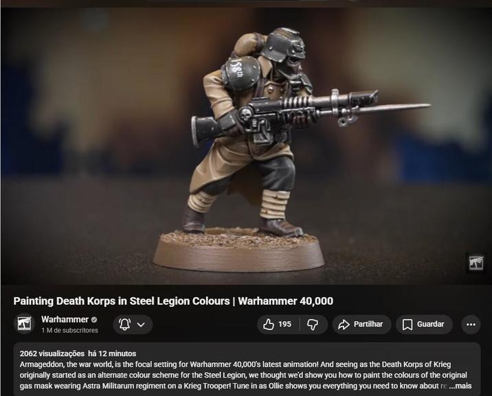 158th 195 Q Partilhar Guardar Painting Death Korps in Steel Legion Colours | Warhammer 40,000 Warhammer 1 M de subscritores Armageddon, the war world, is the focal setting for Warhammer 40,000's latest animation! And seeing as the Death Korps of Krieg originally started as an alternate colour scheme for the Steel Legion, we thought we'd show you how to paint the colours of the original gas mask wearing Astra Militarum regiment on a Krieg Trooper! Tune in as Ollie shows you everything you need to know about re...mais 2062 visualizações há 12 minutos