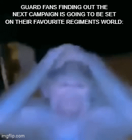 GUARD FANS FINDING OUT THE NEXT CAMPAIGN IS GOING TO BE SET ON THEIR FAVOURITE REGIMENTS WORLD: imgflip.com
