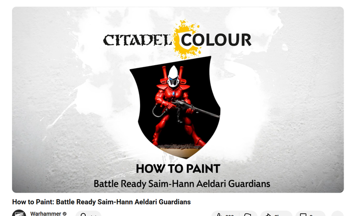 CITADEL COLOUR HOW TO PAINT Battle Ready Saim-Hann Aeldari Guardians How to Paint: Battle Ready Saim-Hann Aeldari Guardians Warhammer