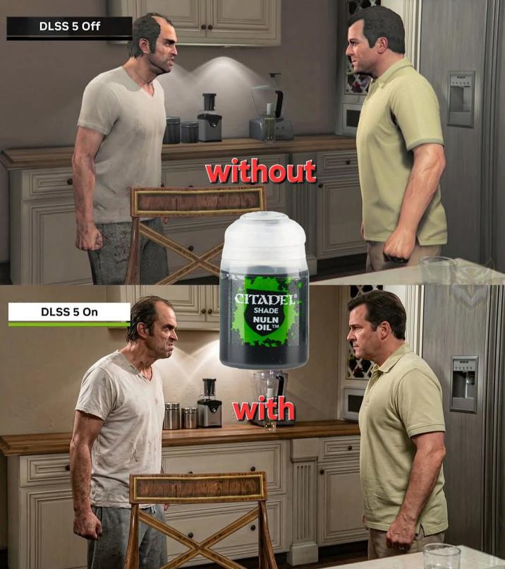 DLSS 5 Off without DLSS 5 On CITADEL SHADE NULN OILTM with