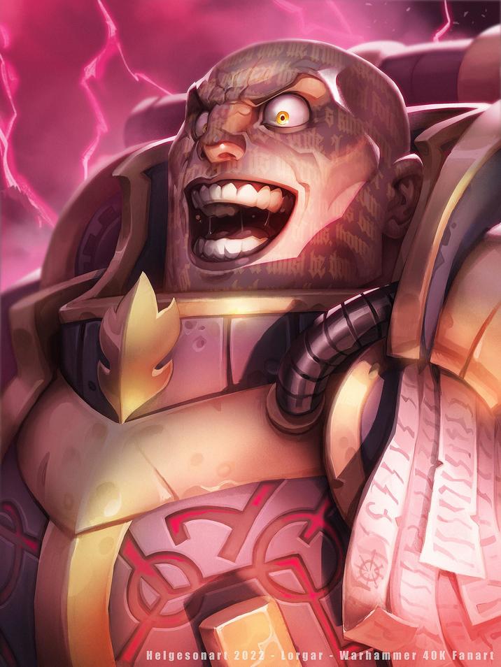 P Helgesonart 2022 Lorgar - Warhammer 40K Fanart