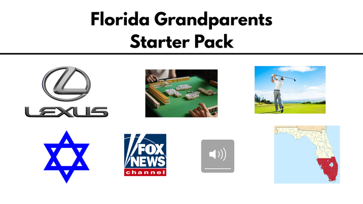 Florida Grandparents Starter Pack LEXUS V/FOX NEWS channel