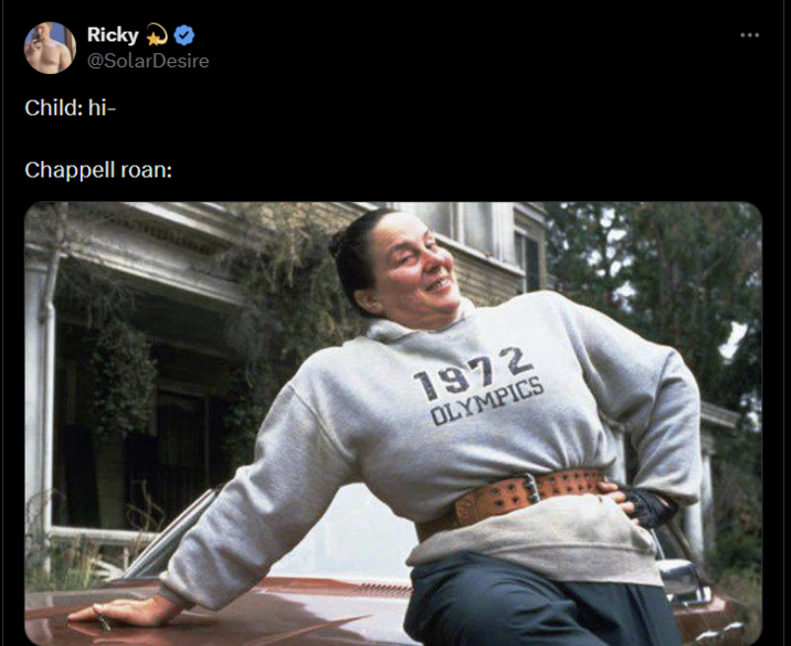 Ricky ✰✰ @SolarDesire Child: hi- Chappell roan: 1972 OLYMPICS