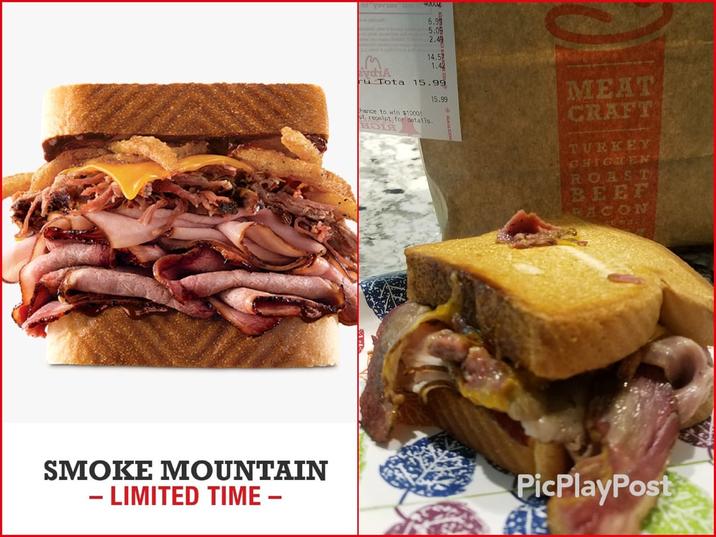 SMOKE MOUNTAIN - LIMITED TIME - 40002 6.99 14.5% 1.42 EvdA ru Tota 15.99 15.99 hance to win $1000! of receipt for details. HOW MEAT CRAFT TURKEY CHICKEN ROAST BEEF RACON PicPlayPost