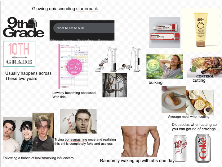 அ Glowing up/ascending starterpack 9th Grade 10TH GRADE Videos Usually happens across These two years what to eat to bulk Images Calorie Tracker BREAST DATE WEIGHT TOTAL Short videos Forums 400000 Tretinoin Cream USP, 0.1% Tretinoin Cream USP, 0.1% Calorie Tracker JOURNAL TRAINING LOW CORTISOL bulking TOTAL CHLORED Lowkey becoming obsessed With this Trying bonesmashing once and realizing this shi is completely fake and useless Following a bunch of looksmaxxing influencers TARO Face 50 3FLO2/88 MEDIUM HIGH HIGH CORTISOL cutting Average meal when cutting Diet sodas when cutting so you can get rid of cravings Dr Pepper Diet Est. 1885 Diet Coke Randomly waking up with abs one day