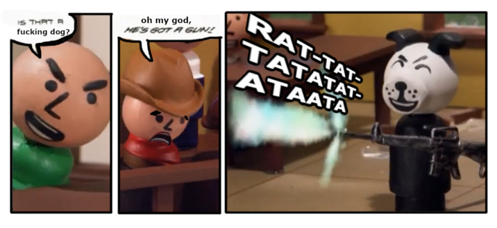 From the twelve angry little people sketch of robot chicken 
