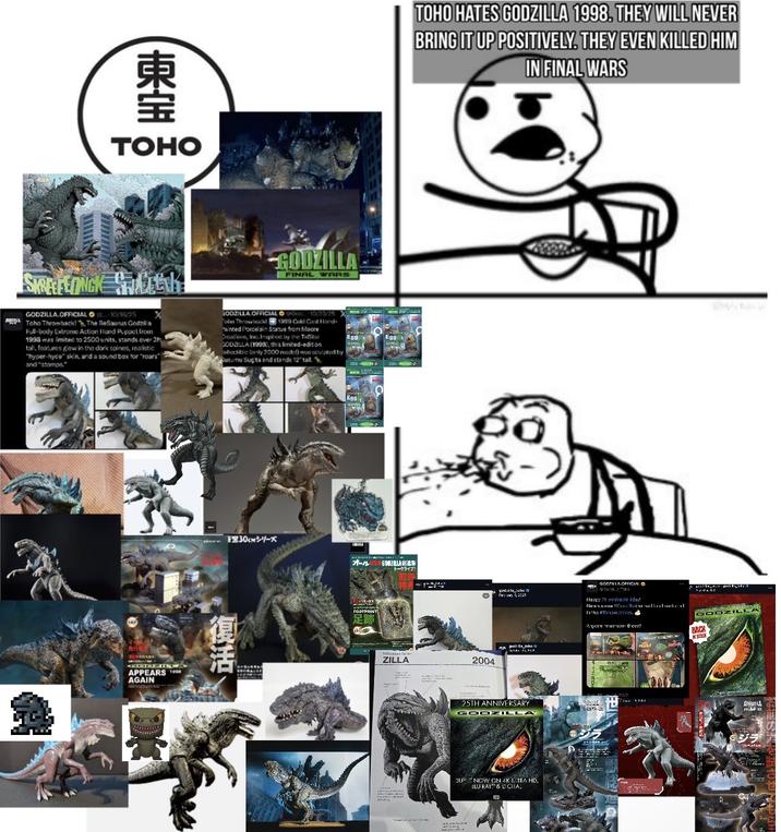 SKREFLONG HOCHA TOHO GODZILLA FINAL WARS GODZILLA.OFFICIAL-10/16/25 Toho Throwback! The ReSaurus Godzilla Full-body Extreme Action Hand Puppet from 1998 was limited to 2500 units, stands over 3 tall, features glow in the dark spines, realistic "hyper-hyce" skin, and a sound box for "roars and "stomps." GODZILLA OFFICIAL God-10/23/25 olm Throwback! 1889 Cold Cast Hand- Painted Porcelain Statue from Moore Creations, Inc. Inspired by the Tristar GODZILLA (1998), this limited-edition collectible (only 2000 model) was sculpted by usumu Supta and stands 12" tall. 1 GODZIN ORAN APPEARS 1998 AGAIN 130CM3-4-X HO Egg Egg TOHO HATES GODZILLA 1998, THEY WILL NEVER BRING IT UP POSITIVELY. THEY EVEN KILLED HIM IN FINAL WARS *-ALUSIN GODZILLA トークライブ! FOOTPRINT 足跡 goda pod: h M ZILLA 2004 25TH ANNIVERSARY GODZILLA BUY NOW CN 4K LTRA HD, BLU RAY & D CITAL GODZILLA OFFICIN Happybriday! Here's some #Collaborat In the #Torch was. Argone remember dress? ジラ 世 521435 CODZILLA BACK N SIDOK BUDALLA の