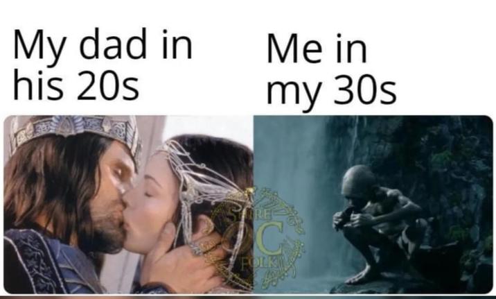 My dad in his 20s Me in my 30s STRE C FOLKW