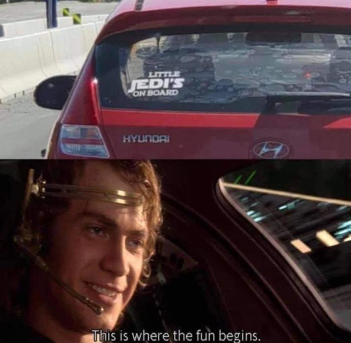 LITTLE JEDI'S ON BOARD HYUNDAI This is where the fun begins.