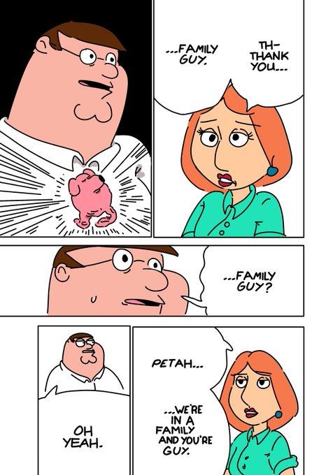 Elli PETAH... OH YEAH. ...WE'RE IN A FAMILY AND YOU'RE GUY. ...FAMILY GUY. ...FAMILY GUY? TH- THANK YOU...