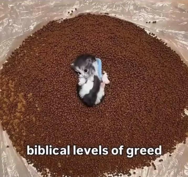biblical levels of greed