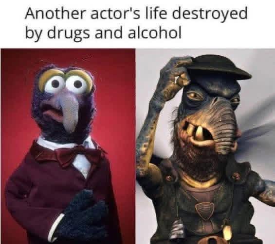 Another actor's life destroyed by drugs and alcohol